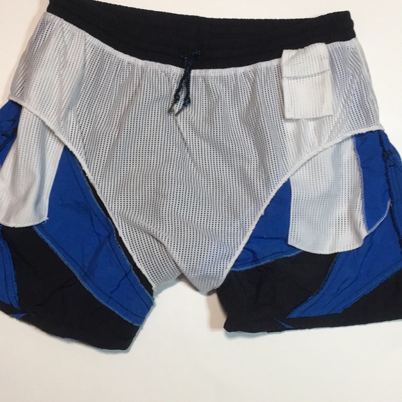 CATALINA SWIM TRUNKS MESH LINED BOARD SHORTS SWIMWEAR XL COLOR-BLOCK Blue Black - Picture 6 of 7